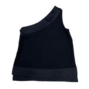 NWOT Banana Republic Elegant Satin Trim One Shoulder Blouse (size M)
